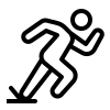 Icon of running person