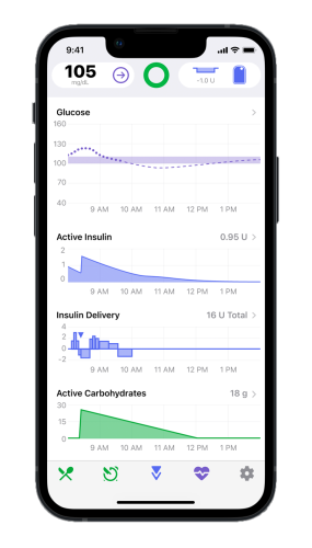 Image of 2025 version of Tidepool Loop App homescreen.